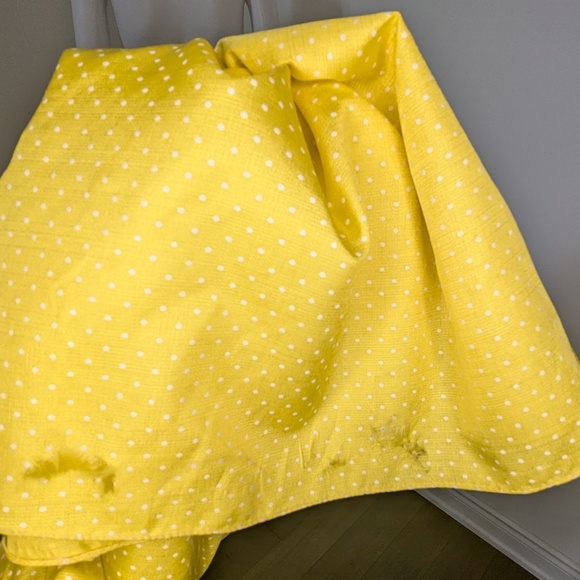 VINTAGE 1960s Long Yellow Pot-a-dot Collar Dress - Picture 6 of 9